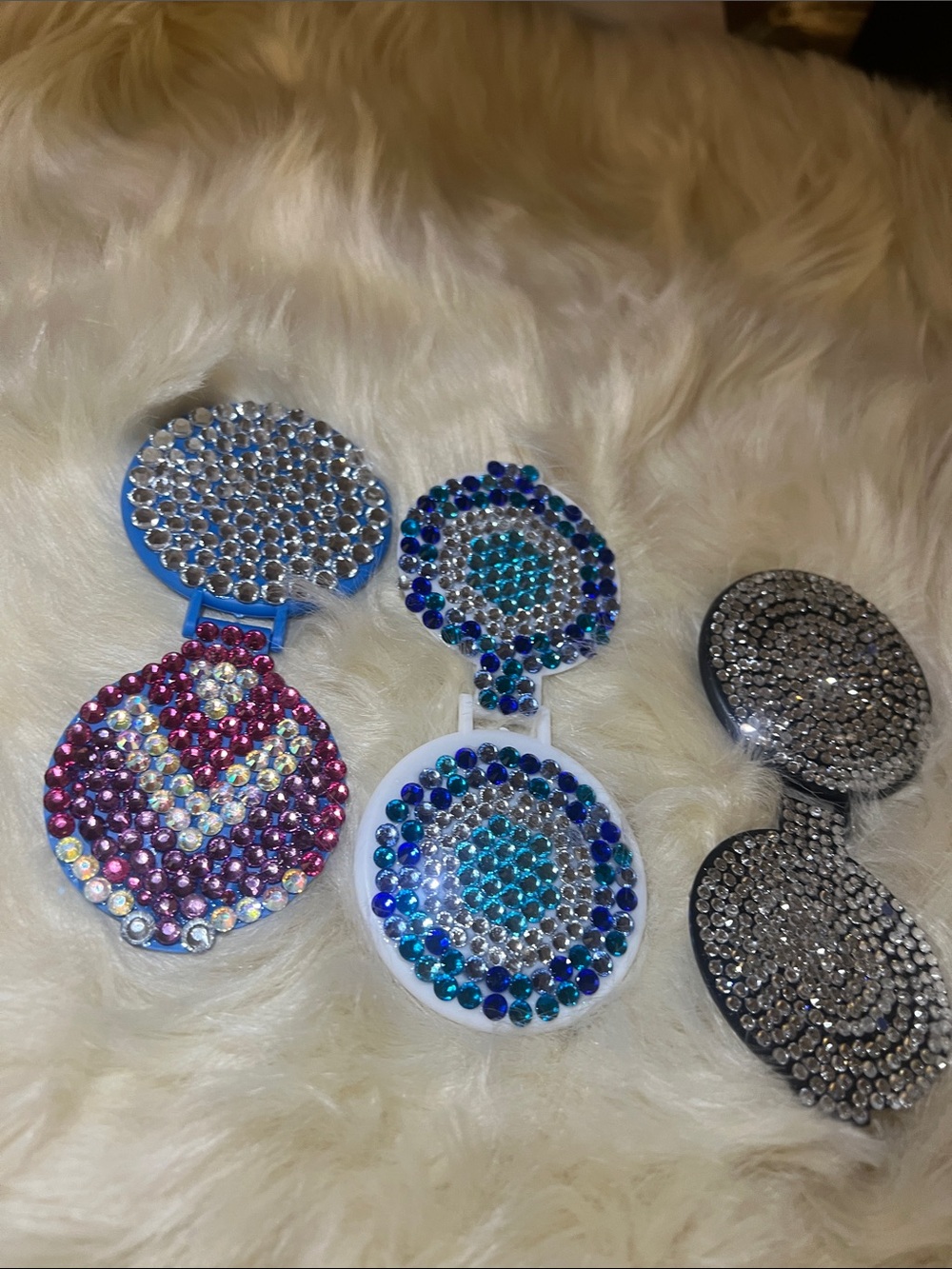 Crystal Embellished Compact Mirror - Blue, White, Black


Bedazzled